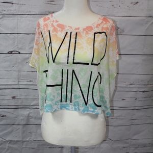 Charlotte Russe Wild Thing Crop Top Size M